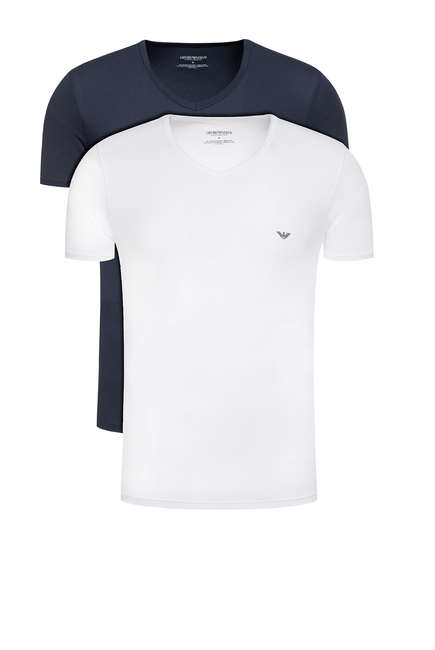 Emporio Armani Logo Cotton T-Shirts, Pack of 2